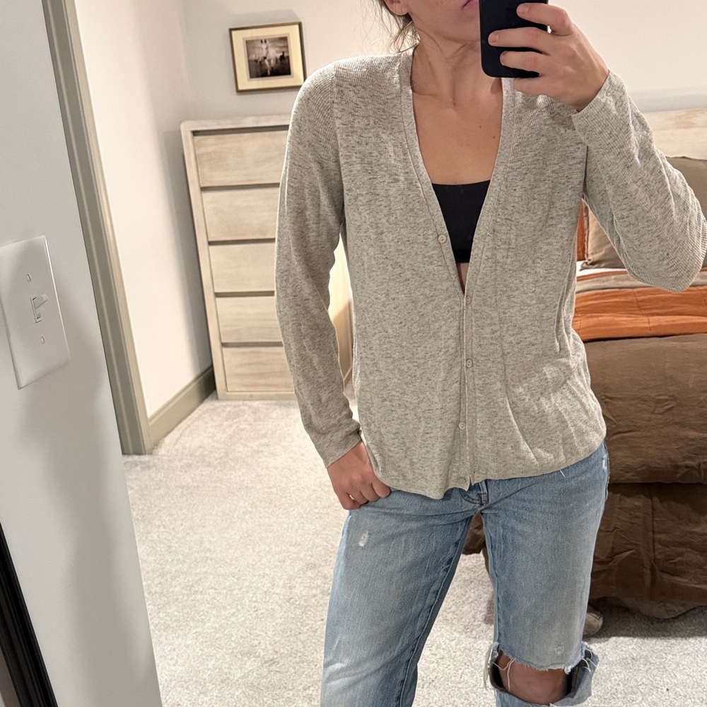 Eileen Fisher size small organic cotton button up cardigan